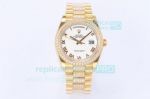 EWF Swiss Replica Rolex Day-Date 36MM White Dial Yellow Gold Diamond President Bracelet